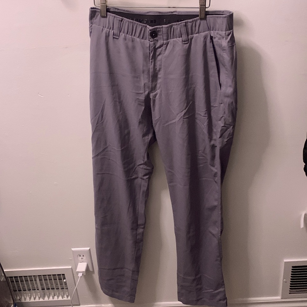 Grey athletic dress pants